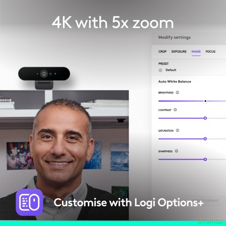 Logitech - Brio 4K Business Webcam Black