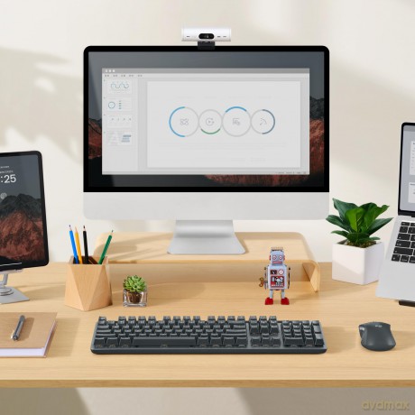 Logitech - Brio 500 Full HD Webcam USB-C OFF-WHITE