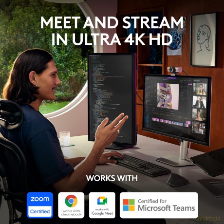 Logitech - MX Brio Ultra HD 4K Collaboration and Streaming Webcam - Graphite
