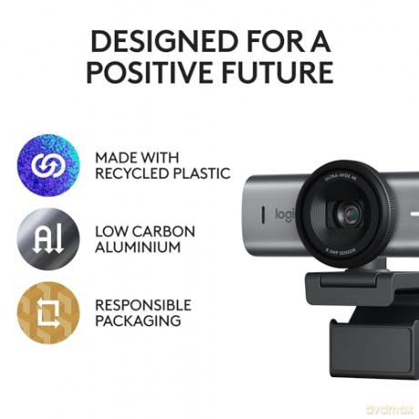 Logitech - MX Brio Ultra HD 4K Collaboration and Streaming Webcam - Graphite