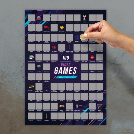 Mad Monkey - Scratch Poster Top 100 Video Games
