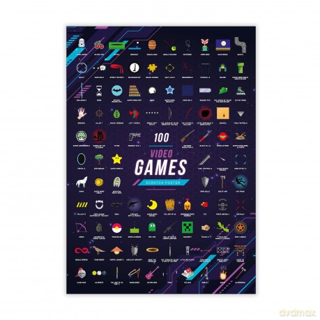 Mad Monkey - Scratch Poster Top 100 Video Games