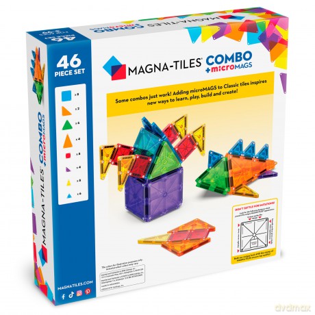 Klocki magnetyczne MAGNA-TILES - microMAGS Combo 46 pcs (90293)