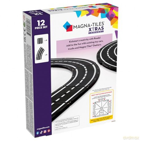 MAGNA-TILES - XTRAS Roads 12 Piece Set (90235B)