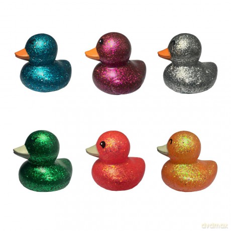 Magni - Bath duck with glitter 6 pcs - (3954)
