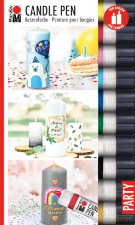 Marabu - Candle Pen Set Party 10 x 25ml (825003)