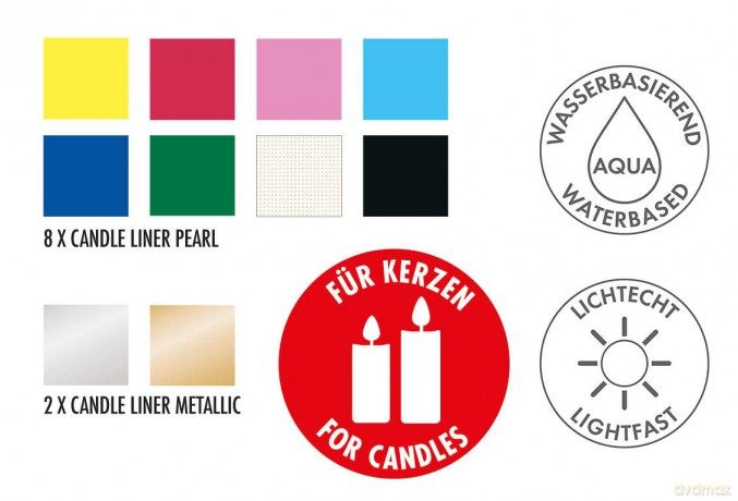 Marabu - Candle Pen Set Party 10 x 25ml (825003)