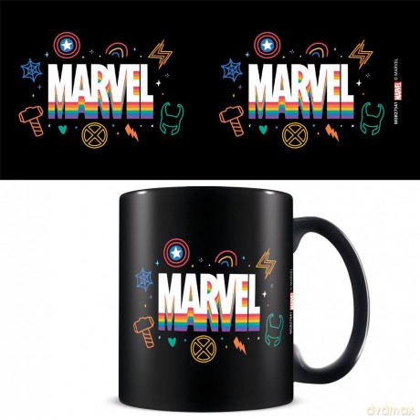 Marvel Pride (Logo Rainbow) Black Mug