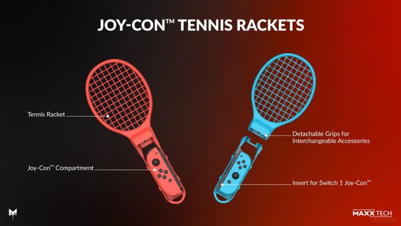 Maxx Tech - Joy-Con Sports Kit for Nintendo Switch 2/1