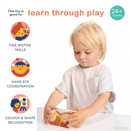 Mentari - Block Puzzle 4 pcs - Shapes and Colours - (MT7113)