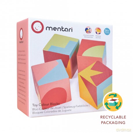 Mentari - Block Puzzle 4 pcs - Shapes and Colours - (MT7113)