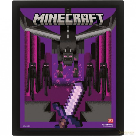 Minecraft (Ender Dragon Duel) Lenticular Poster