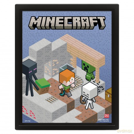 Minecraft (Switching Terrain) Lenticular Poster Flip