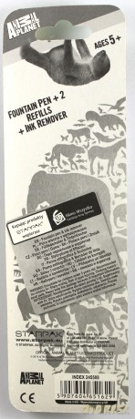 Pióro wieczne college z wymazywaczem + 2 naboje Animal Planet [SZKOŁA]