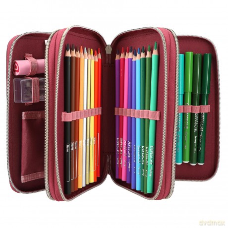 Miss Melody - Triple Pencil Case DREAMLAND - Berry