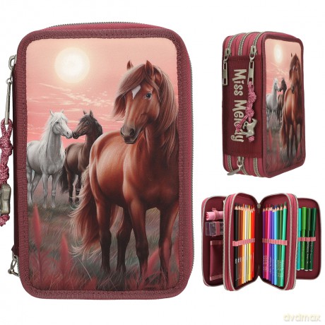 Miss Melody - Triple Pencil Case DREAMLAND - Berry