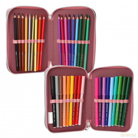 Miss Melody - Triple Pencil Case LED - Rust-colored