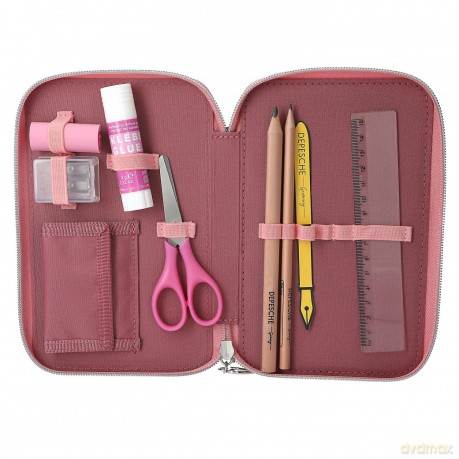 Miss Melody - Triple Pencil Case LED - Rust-colored