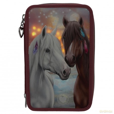 Miss Melody - Triple Pencil Case LED - Rust-colored