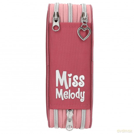 Miss Melody - Triple Pencil Case LED - Rust-colored