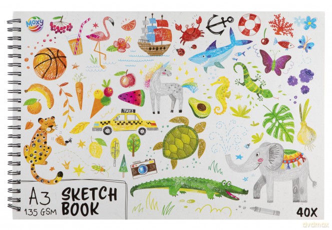 Moxy - Sketch book A3, 135 gsm, 40 sheets (110012)