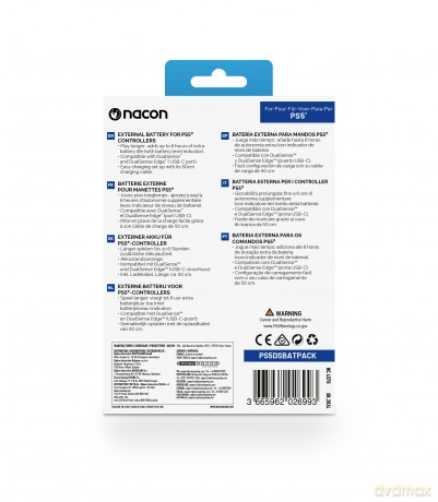 Nacon External Battery for PS5 Controller White
