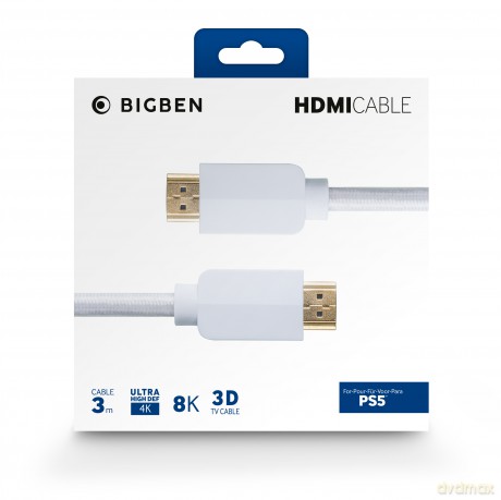 Nacon HDMI Cable 2.1 Braided, 8K - 3m, White
