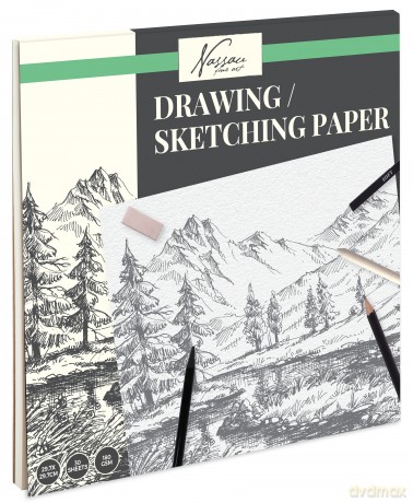 Nassau - Drawing grained paper, 30 sheets 180 g. (AR0333/GE)