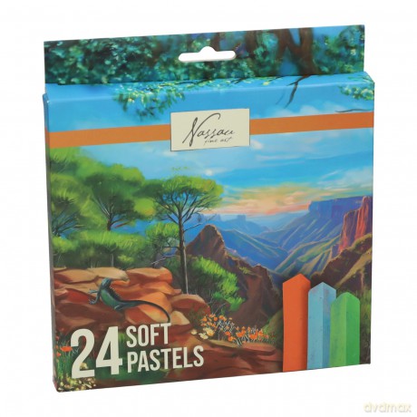 Kredki pastelowe Nassau - Soft pastels, 24 pcs (AR0409/GE)