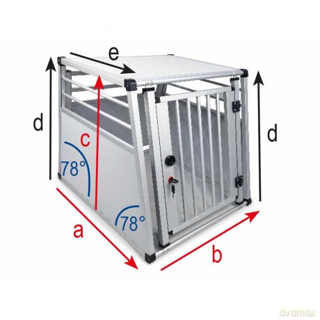 Nobby - Aluminium transport cage 53 x 75 x 65 cm