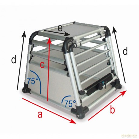 Nobby - Aluminium transport cage 53 x 75 x 65 cm