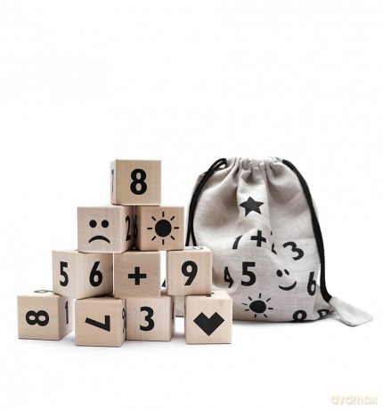 Ooh Noo - Wooden Math Blocks, black (40MB1801)