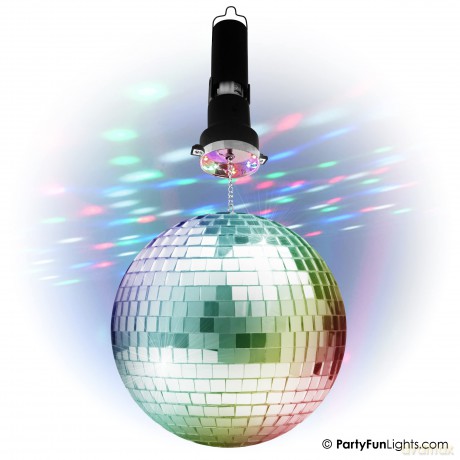 Party Fun Lights - Rotating Mirror Ball with LED and Motor (605209)