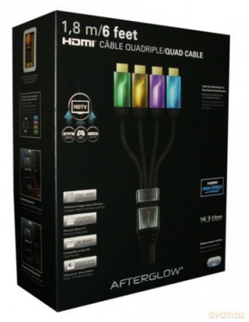 PDP Quad HDMI Cable 6' AfterGlow (Green/Gold/Lilac/Blue)