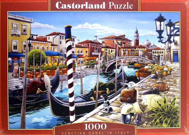Puzzle 1000 Wenecki kanał we Włoszech 133378 [PUZZLE]