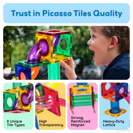 Picasso Tiles - Marble run set (50 pcs) (PTG50)
