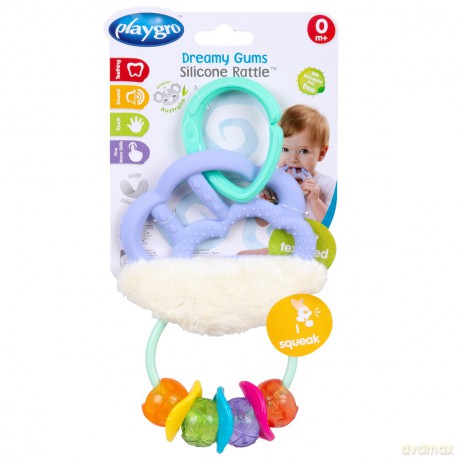 PLAYGRO - Dreamy Gums Silicone Rattle (14088662)