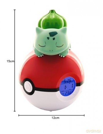 Pokemon Bulbasaur Light-Up FM Alarm Clock