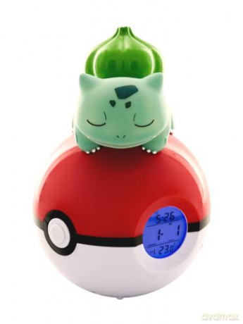 Pokemon Bulbasaur Light-Up FM Alarm Clock