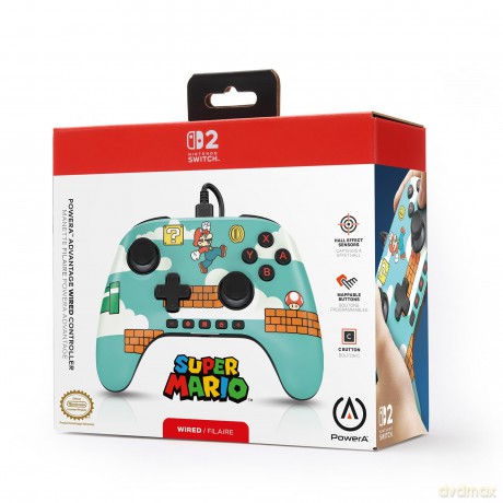 PowerA Advantage Wired Controller for Nintendo Switch 2 - Mario Time