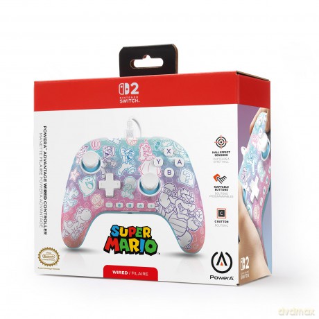 PowerA Advantage Wired Controller for Nintendo Switch 2 - Mushroom Kingdom