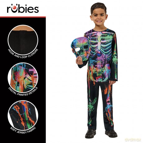 Rubies - Halloween Costume - Bonesky Graffiti Skeleton (122-128 cm)