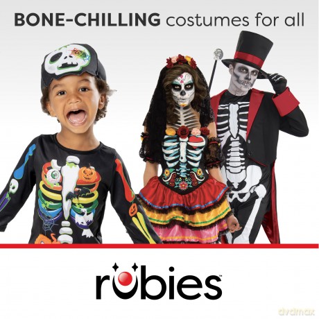 Rubies - Halloween Costume - Bonesky Graffiti Skeleton (98-104 cm)