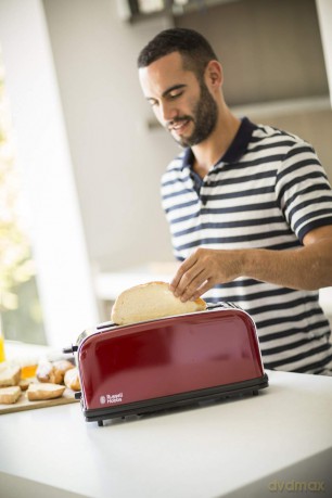 Russell Hobbs - Colours Plus 2 Slice Long Slot Toaster - Red