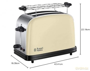 Russell Hobbs - Colours Plus 2 Slice Long Slot Toaster - Red