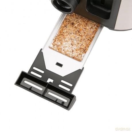 Russell Hobbs - Heaton Brushed 2Slice Toaster - Brushed Stainless Steel and Black