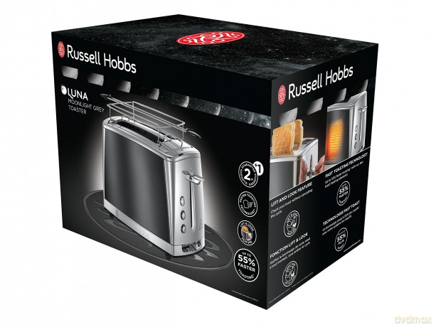 Russell Hobbs - Luna 2 Slice Toaster - Moonlight Grey