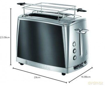 Russell Hobbs - Luna 2 Slice Toaster - Moonlight Grey