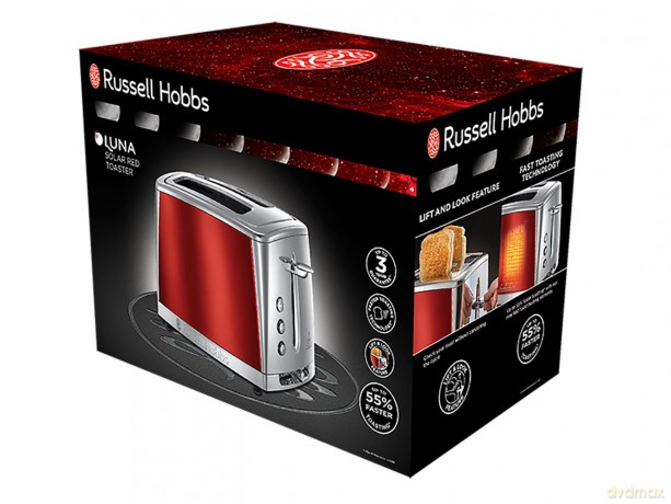 Russell Hobbs - Luna 2 Slice Toaster - Solar Red