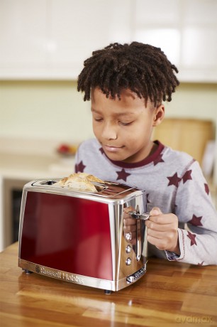 Russell Hobbs - Luna 2 Slice Toaster - Solar Red